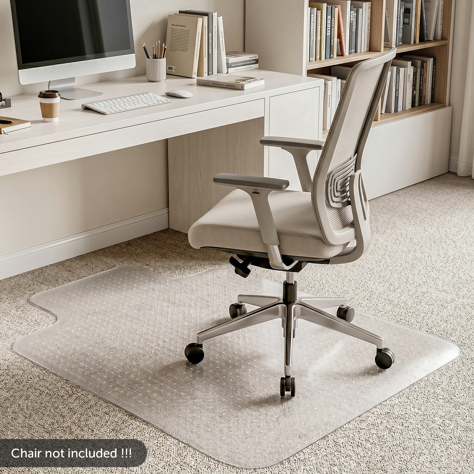 90 x 120 x 0.2cm PVC Home-use Protective Mat for Floor Chair Transparent